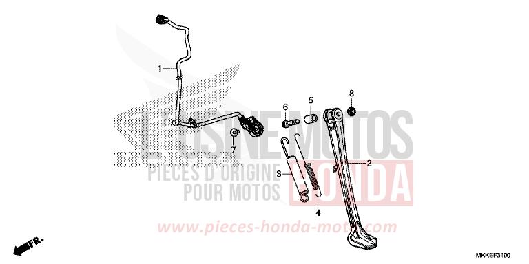 SEITENSTAENDER von Africa Twin PEARL GLARE WHITE (NHB53HB) von 2019